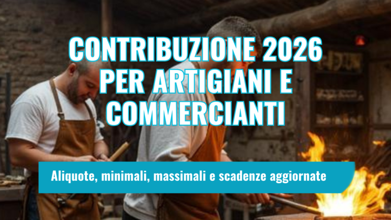 Contribuzione 2026 per artigiani e commercianti