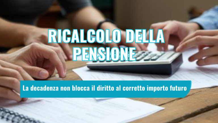 ricalcolo della pensione